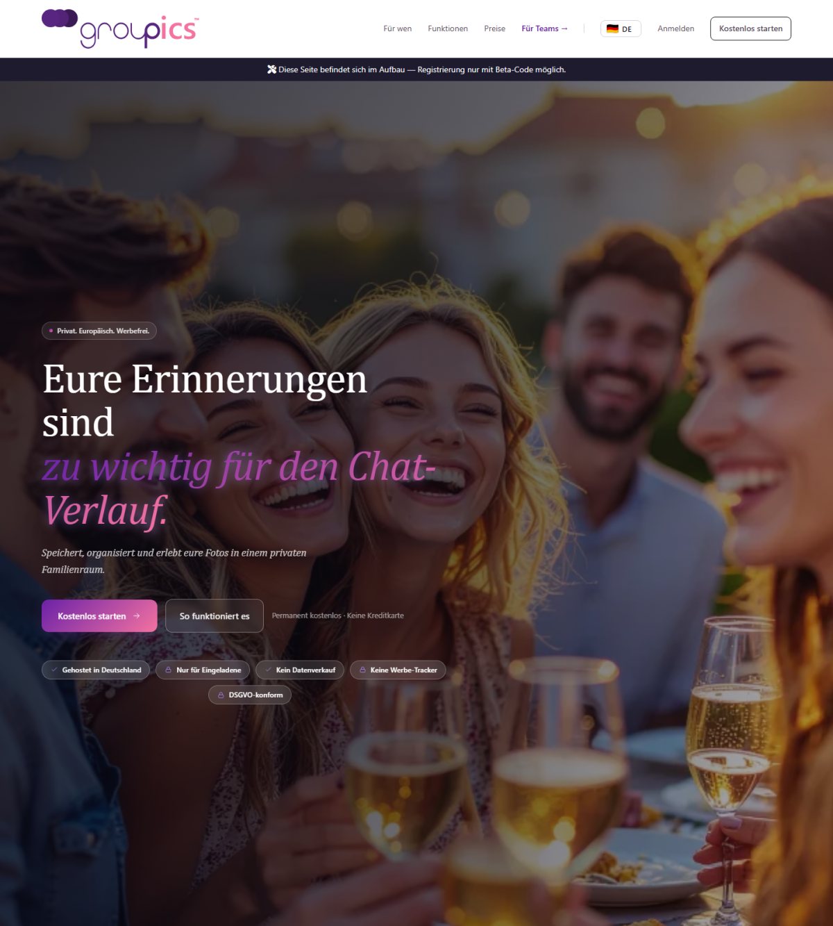 Blick auf groupics.eu